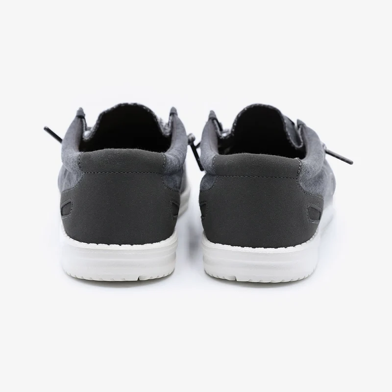 Chaussures bateau Saint-Jean gris carbone