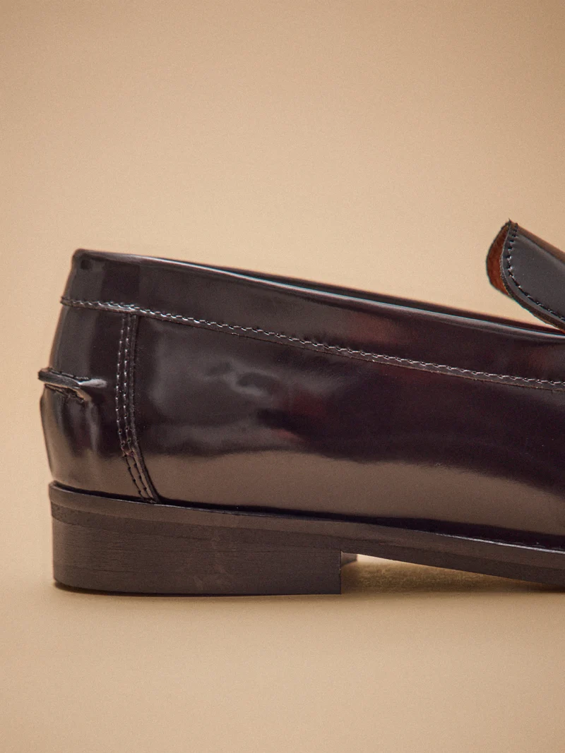 Mocassins cuir vernis femme