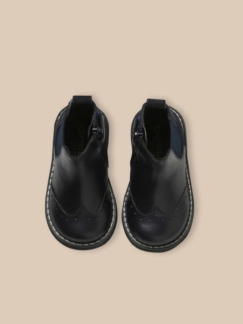 Boots Chelsea bébé en cuir