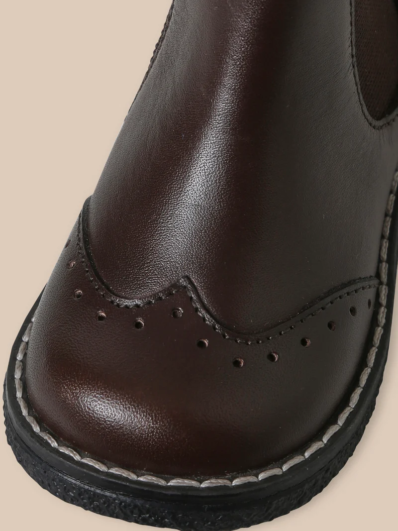 Boots Chelsea bébé en cuir