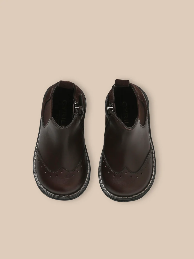 Boots Chelsea bébé en cuir