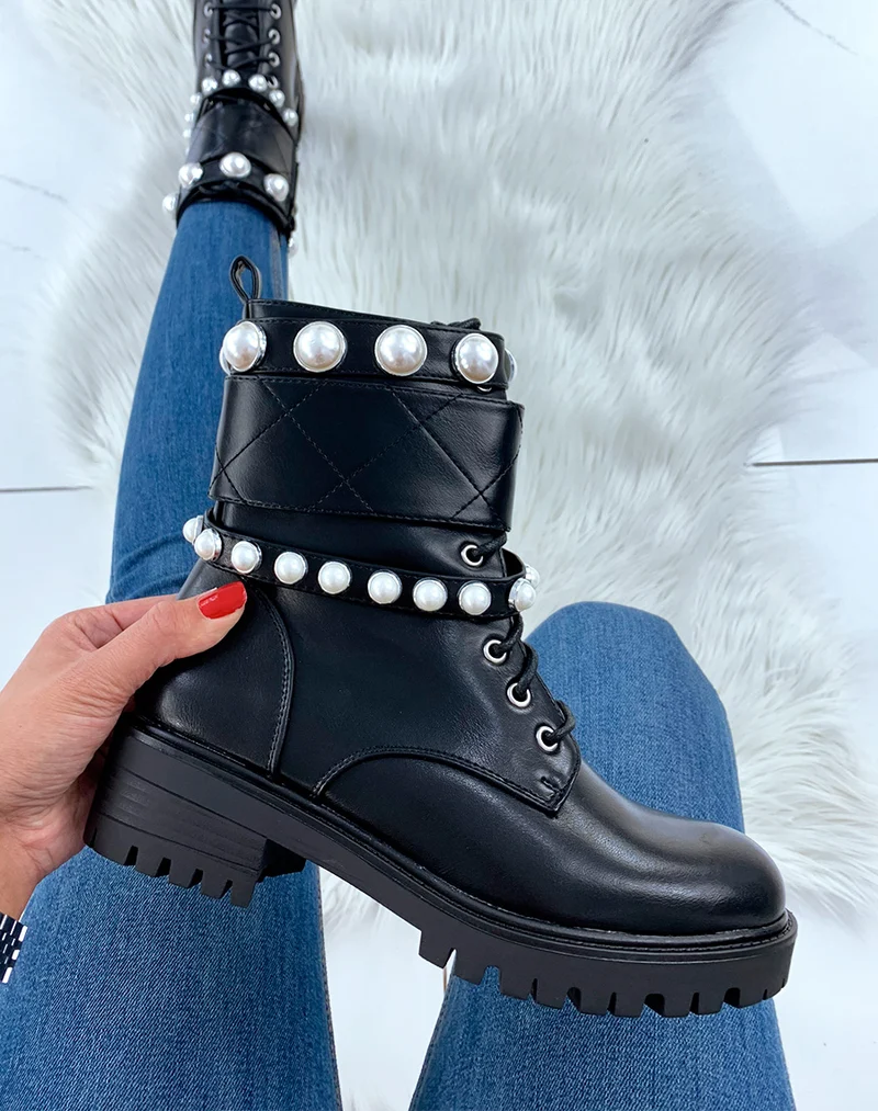 Bottines montantes noires