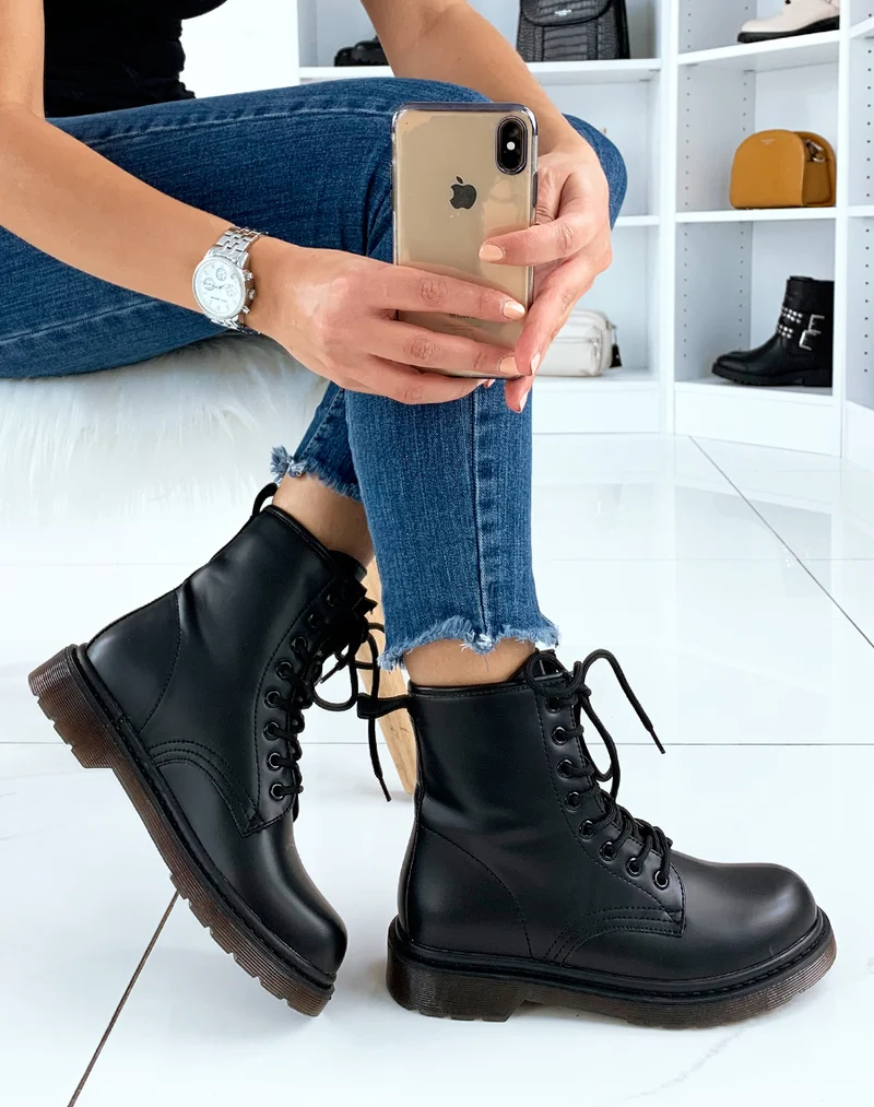Bottines montante noire