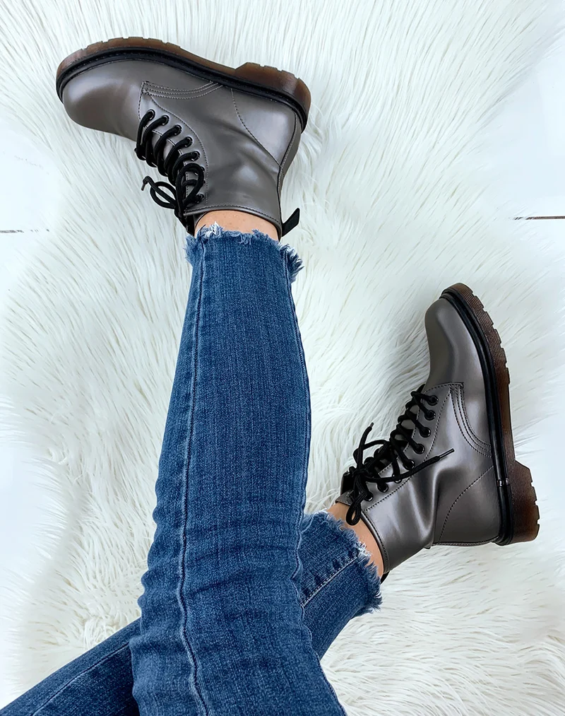 Bottines montante gris anthracite