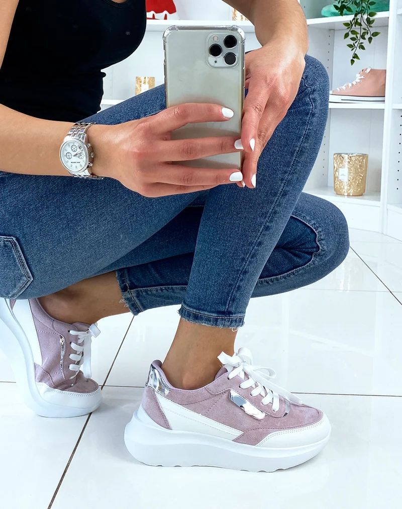 Baskets violet pastel