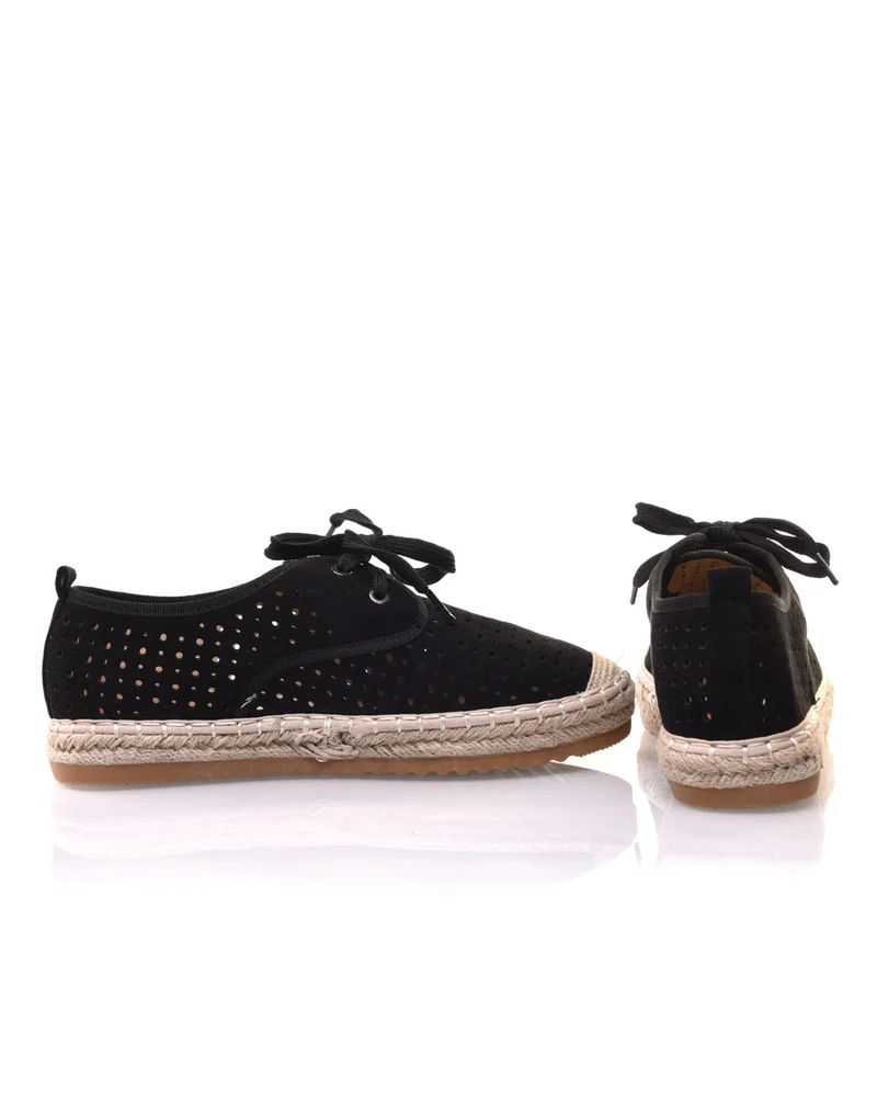 Sneakerdrilles noires en suédine