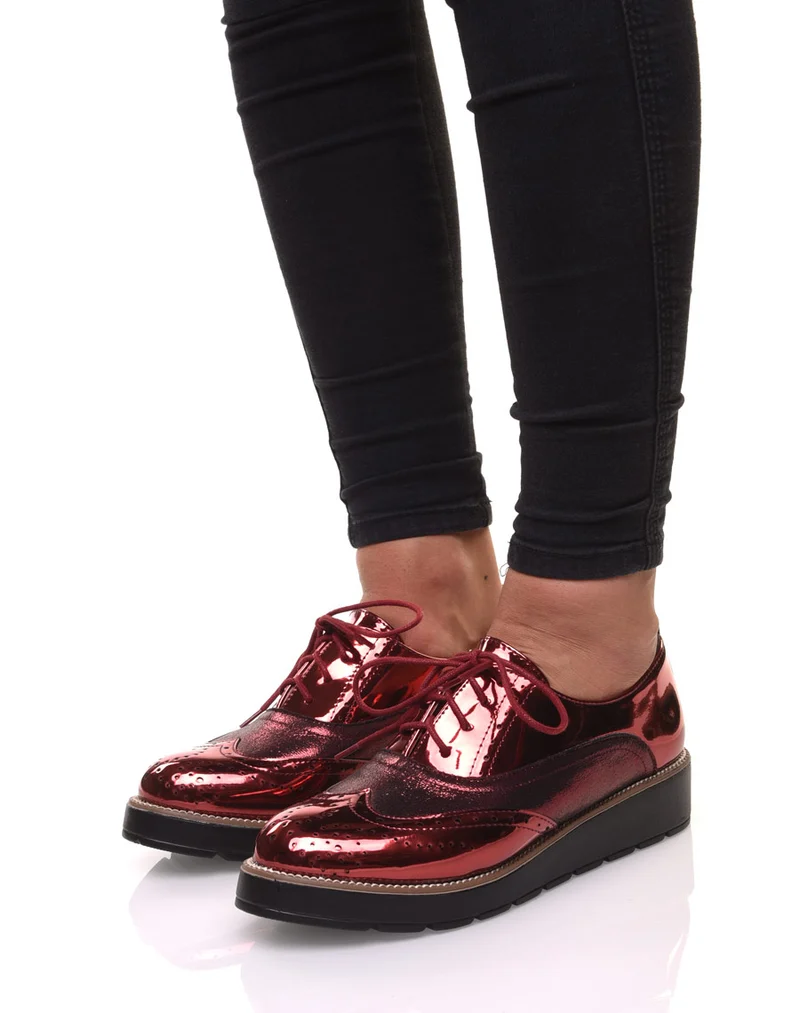 Derbies bordeaux bi matières