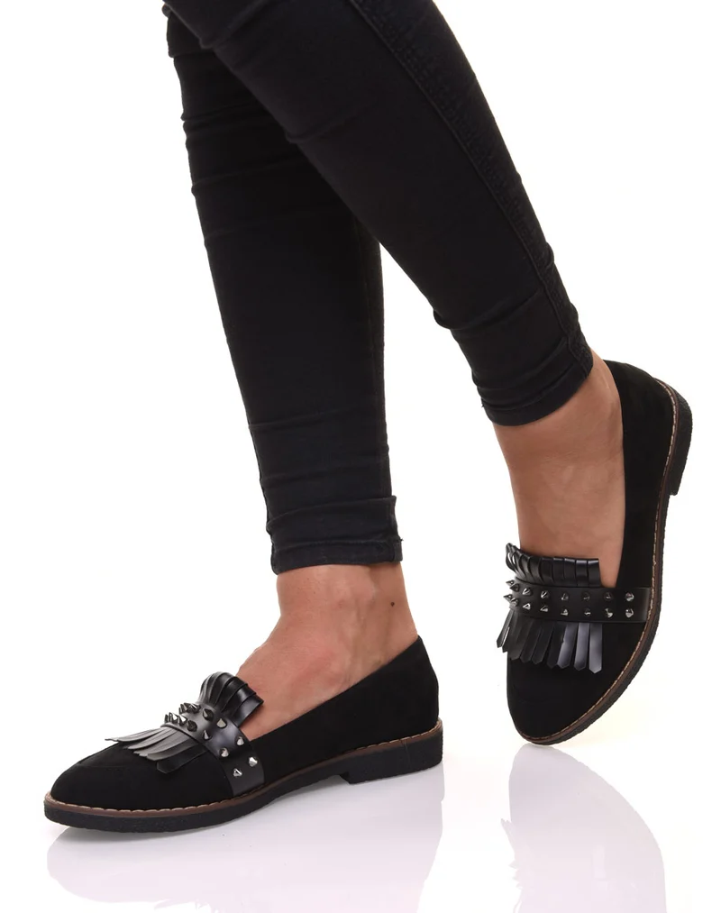 Mocassins cloutés noirs