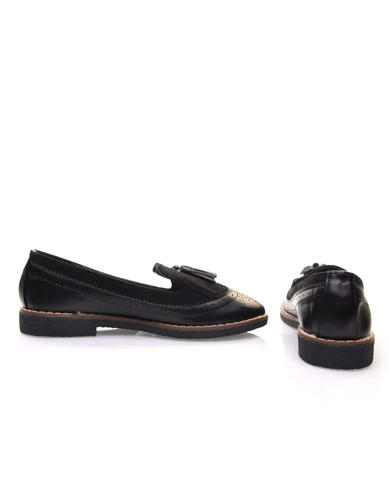 Mocassins ajourés noirs