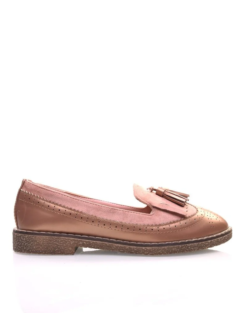 Mocassins ajourés roses