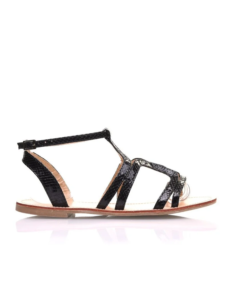Nu-pieds noirs effet écaillés