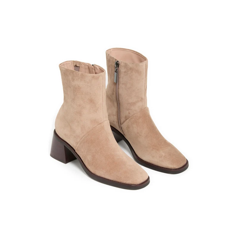 BOTTINES ELLIE BEIGE SUEDE