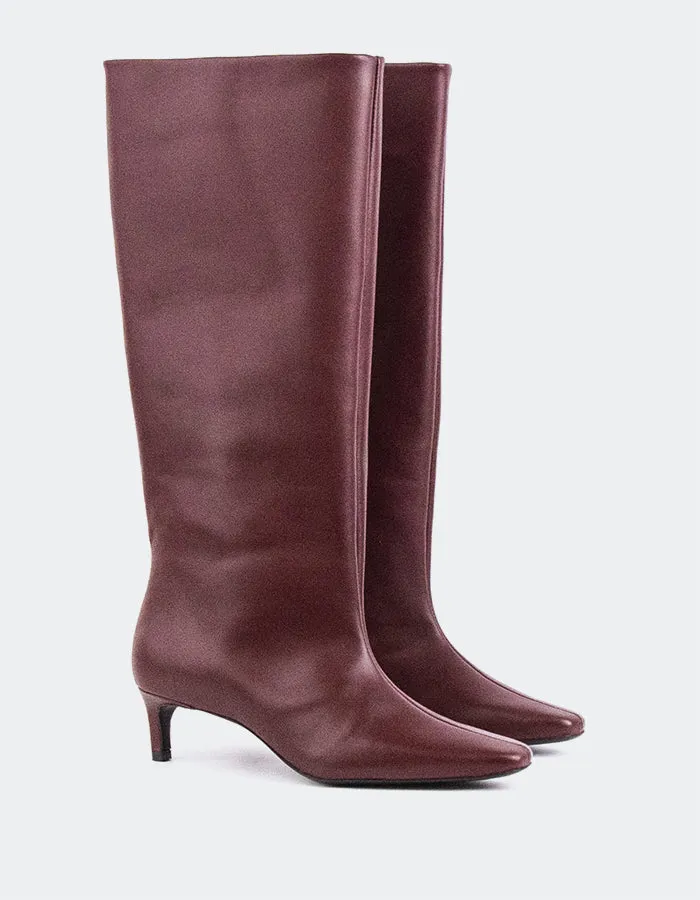 Raissa Burgundy Leather