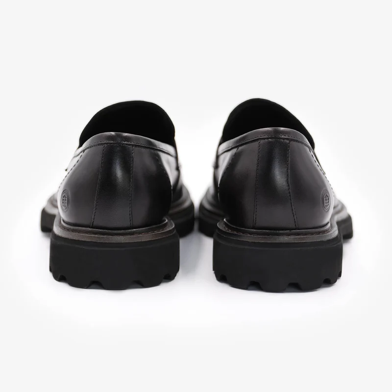 Mocassin en cuir noir Austin