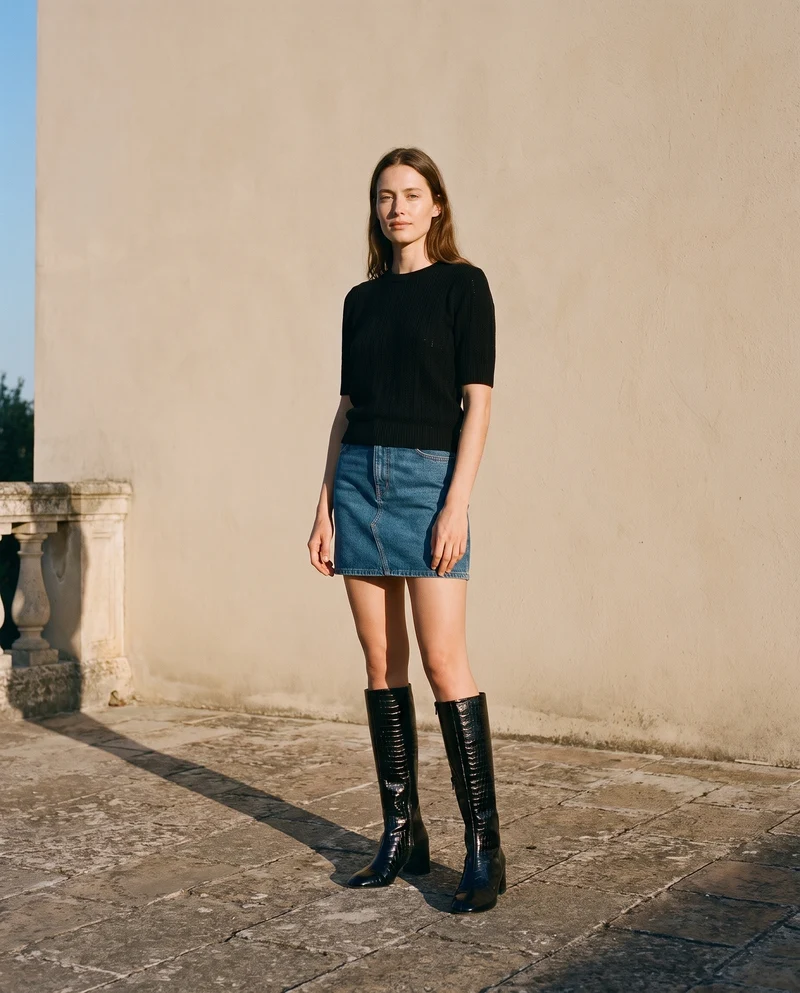LEZIA NOIR CROCO
