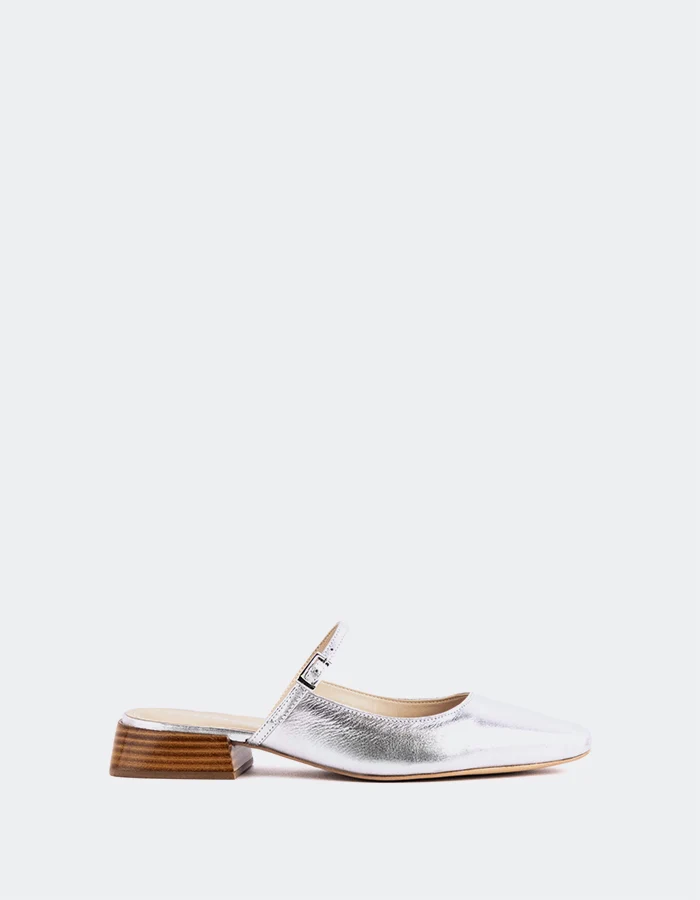 Calantha Silver Leather