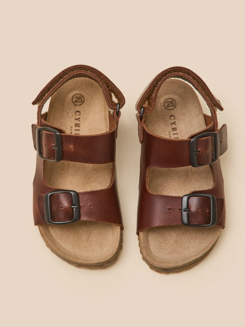 Sandales à brides garçon en cuir