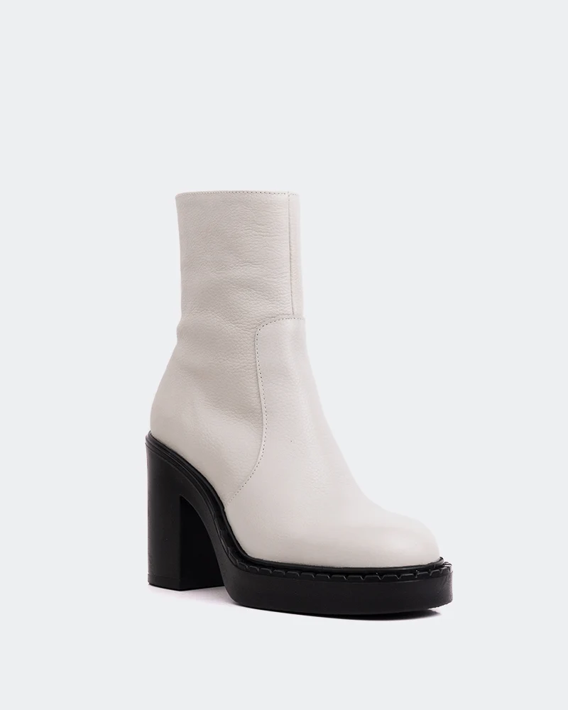Shivers Off White Leather