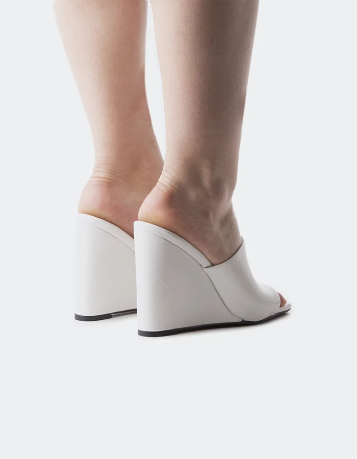 Minerva White Leather