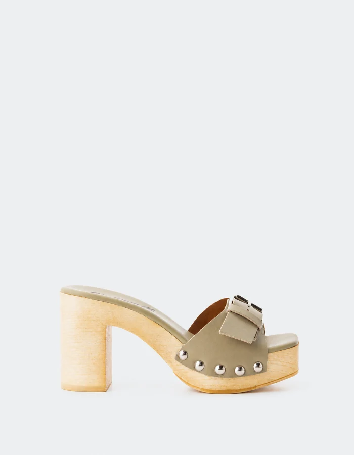 Micro Light Khaki Leather
