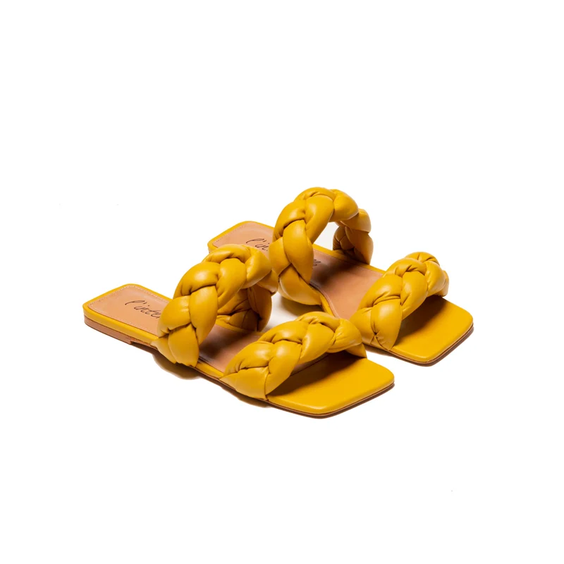 Norine Mustard leather