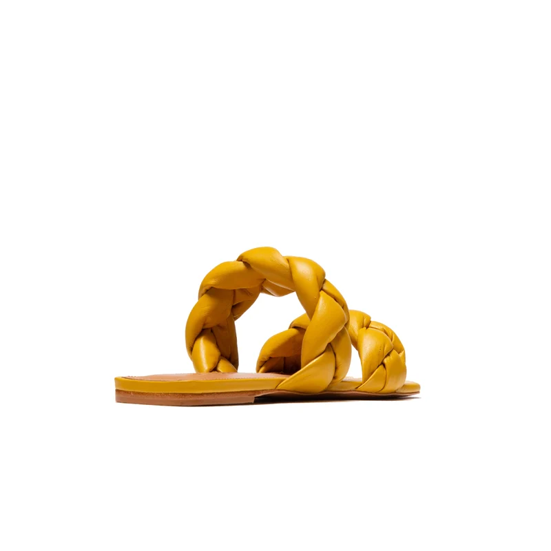 Norine Mustard leather