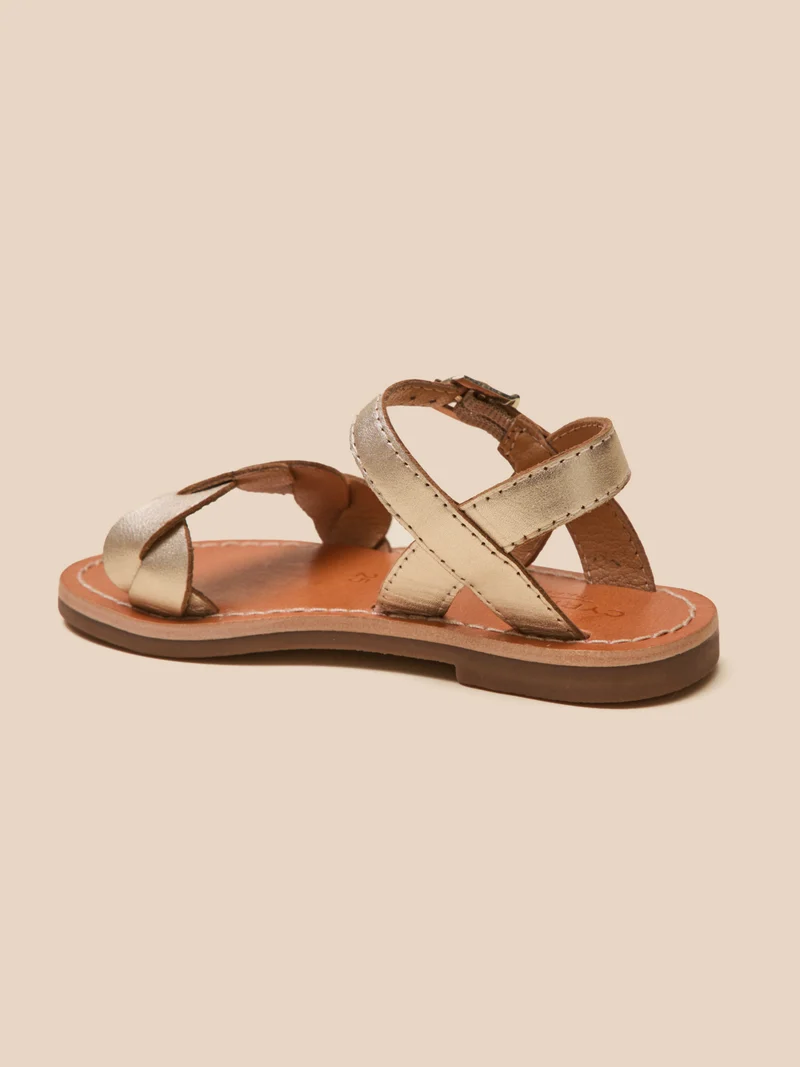 Sandales tressées Fille en cuir