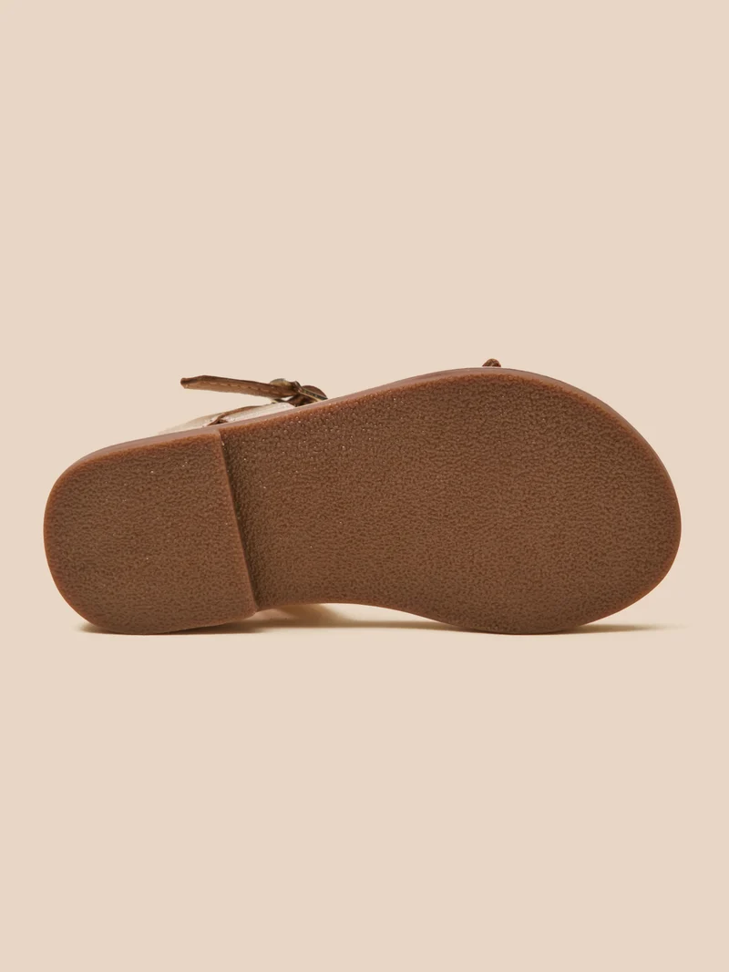 Sandales tressées Fille en cuir