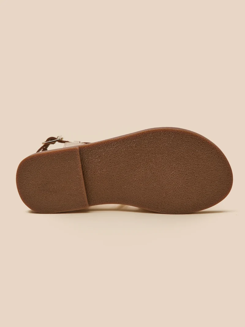 Sandales dorées Fille en cuir