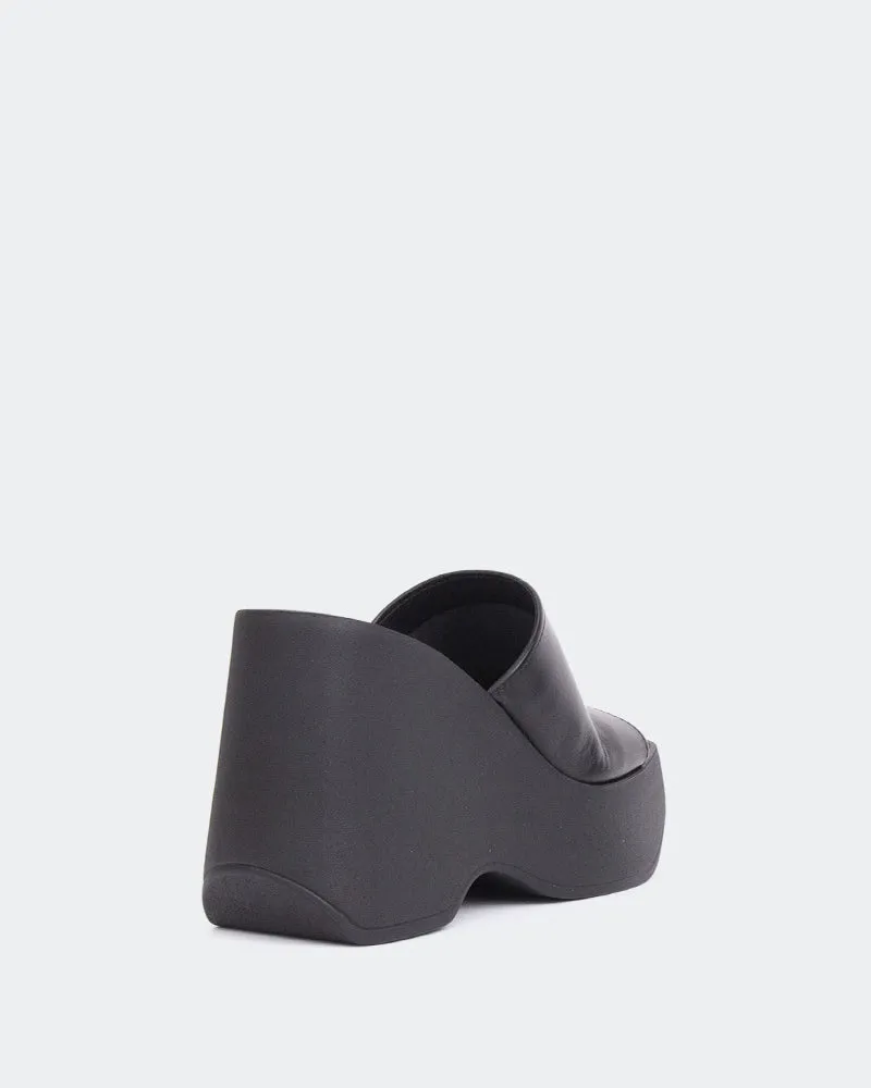 Moss Black Leather