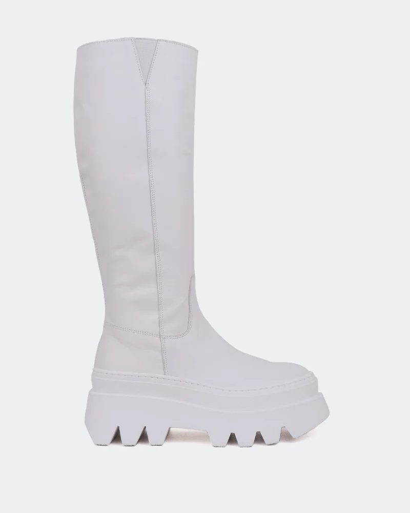 Mahone White Leather
