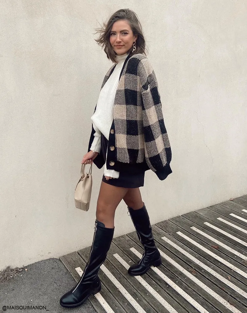 Bottes noires à zip