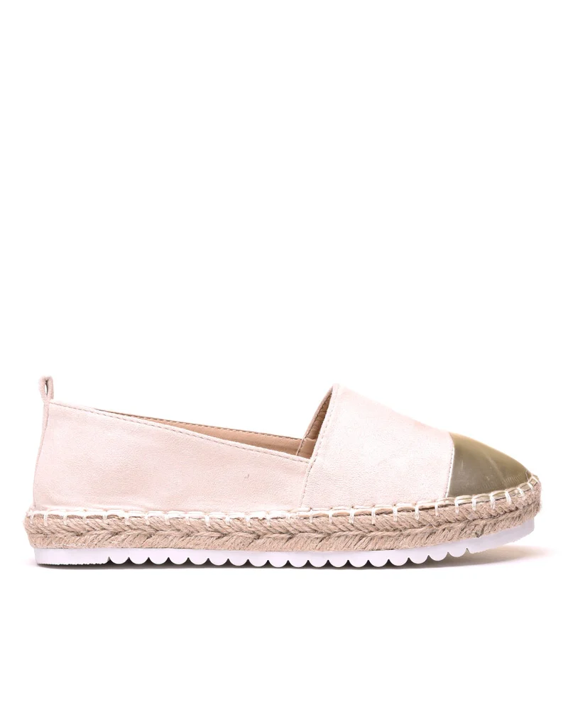 Espadrilles dorées bi matières