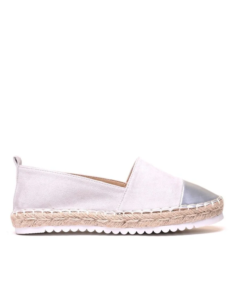 Espadrilles grises bi matières
