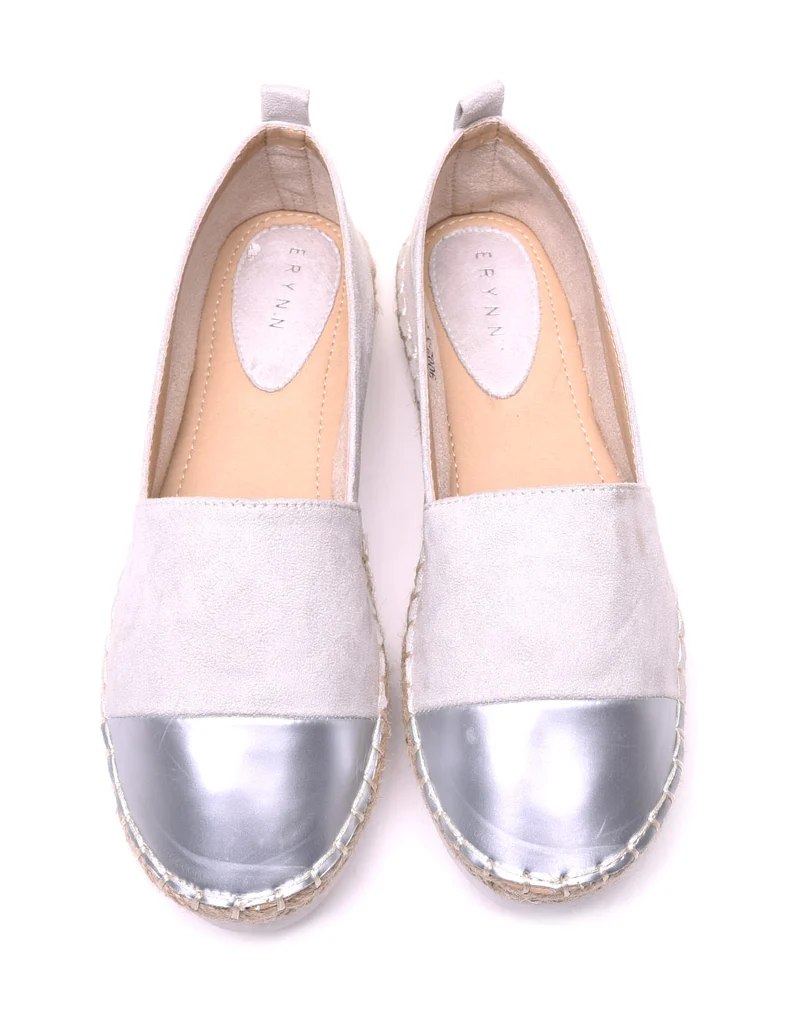 Espadrilles grises bi matières