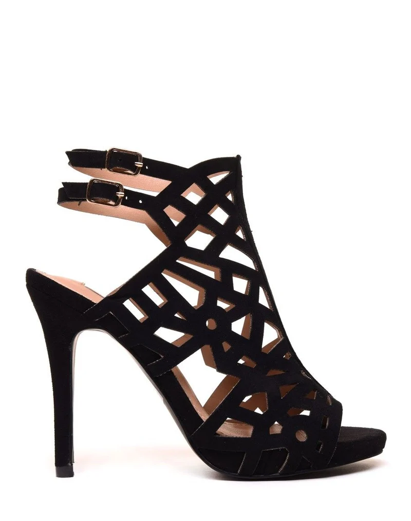 Sandales noires à talons