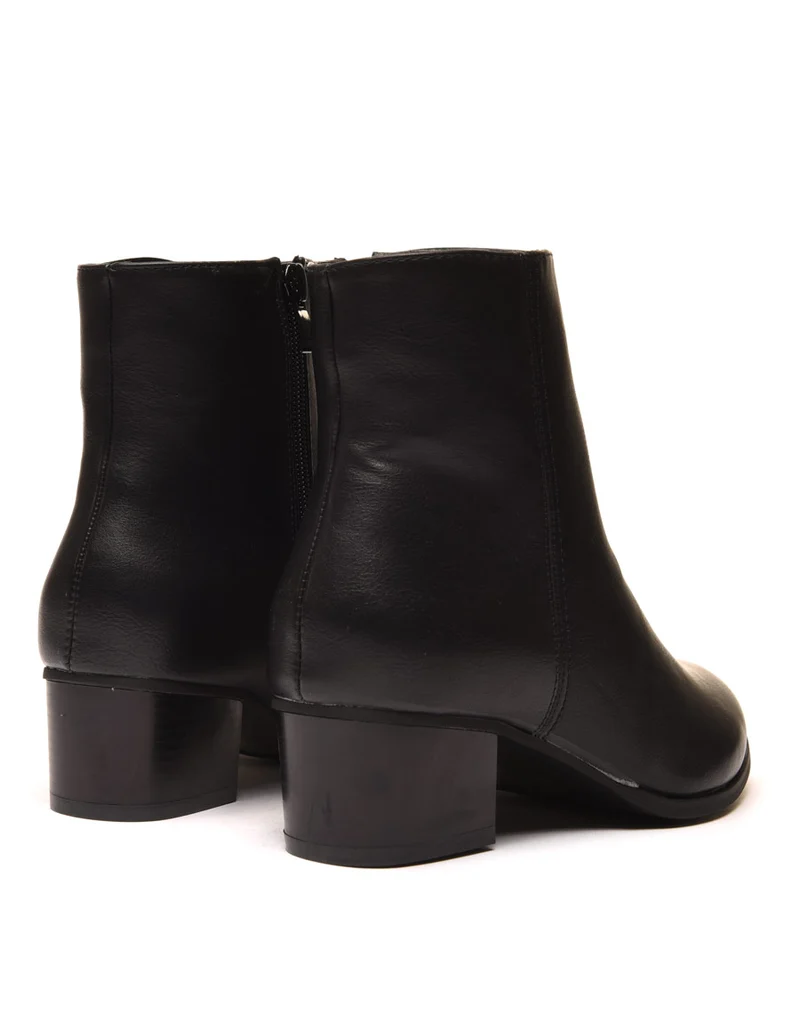 Bottines bi matières noires