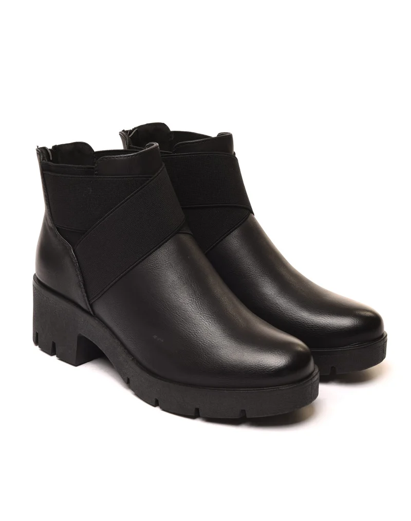 Chelsea boots noires à élastiques croisés