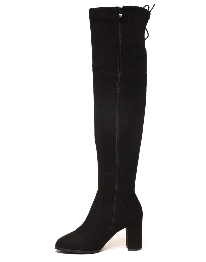 Cuissardes à talons ajustables en haut intérieur fourré