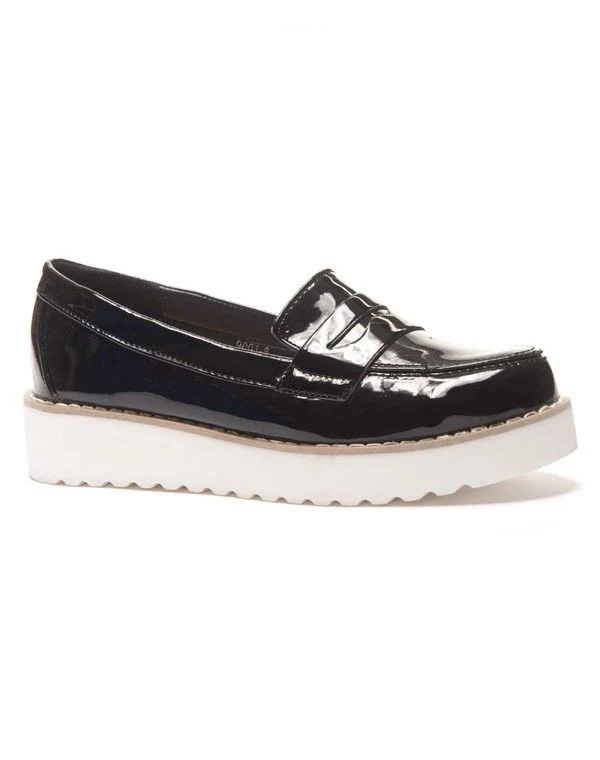 Mocassin à plateforme noir