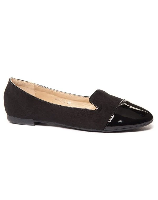 Ballerine slippers noire bi-matière
