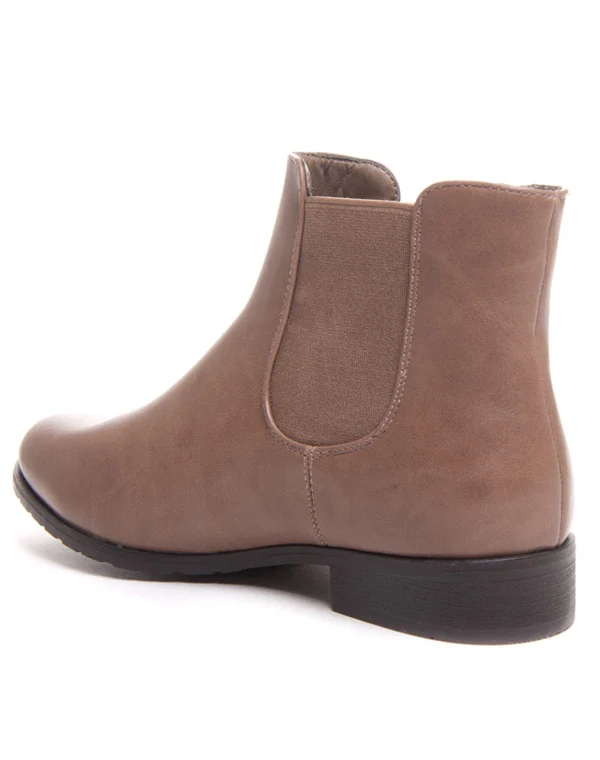 Bottines chelsea taupe