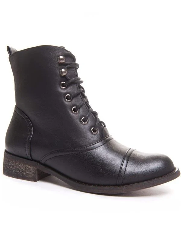 Boot godillot noir à lacet