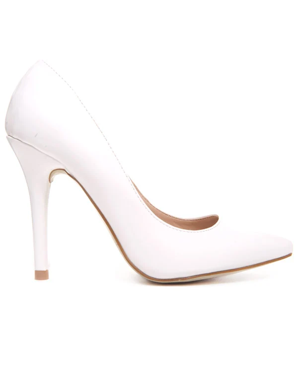 Chaussures femme Style Shoes: Escarpin blanc vernis