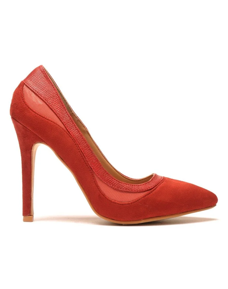 Escarpins rouge découpe bi matière