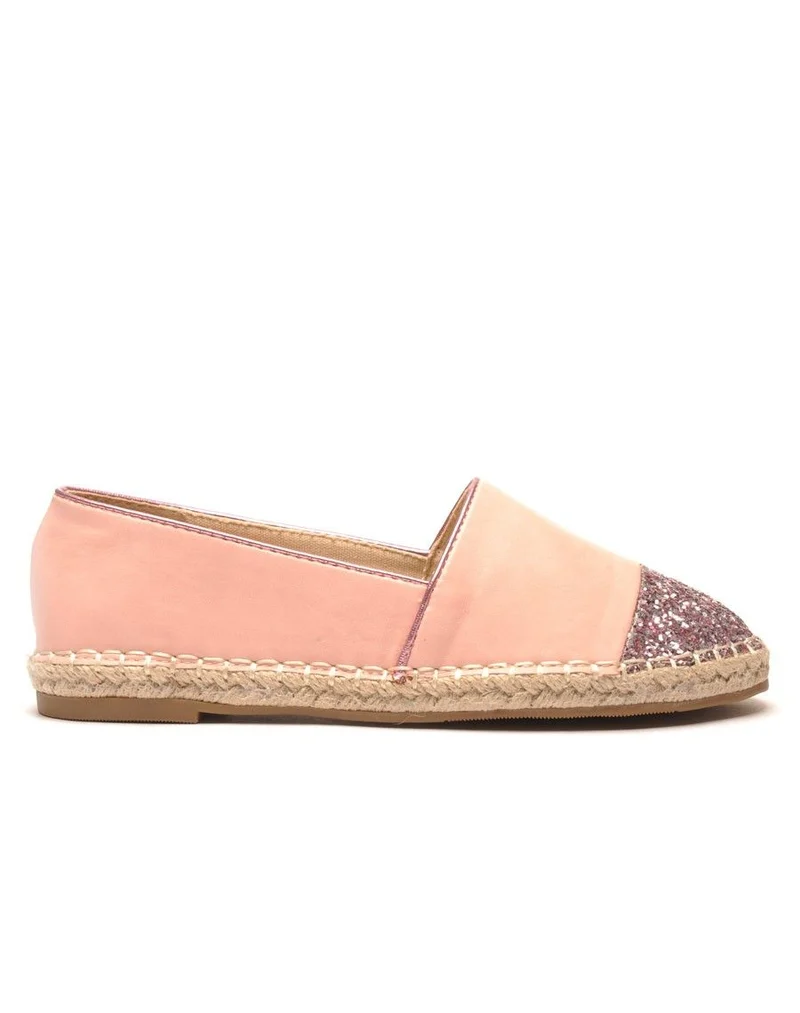 Espadrille rose à paillettes
