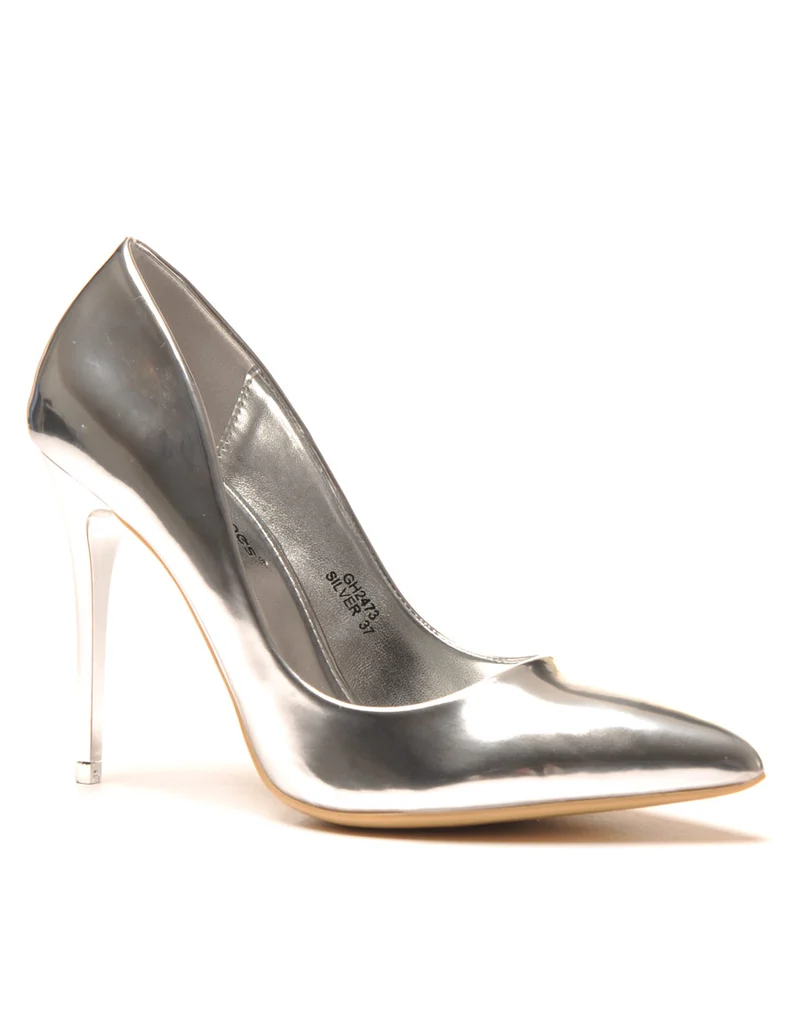 Escarpin argent métallisé