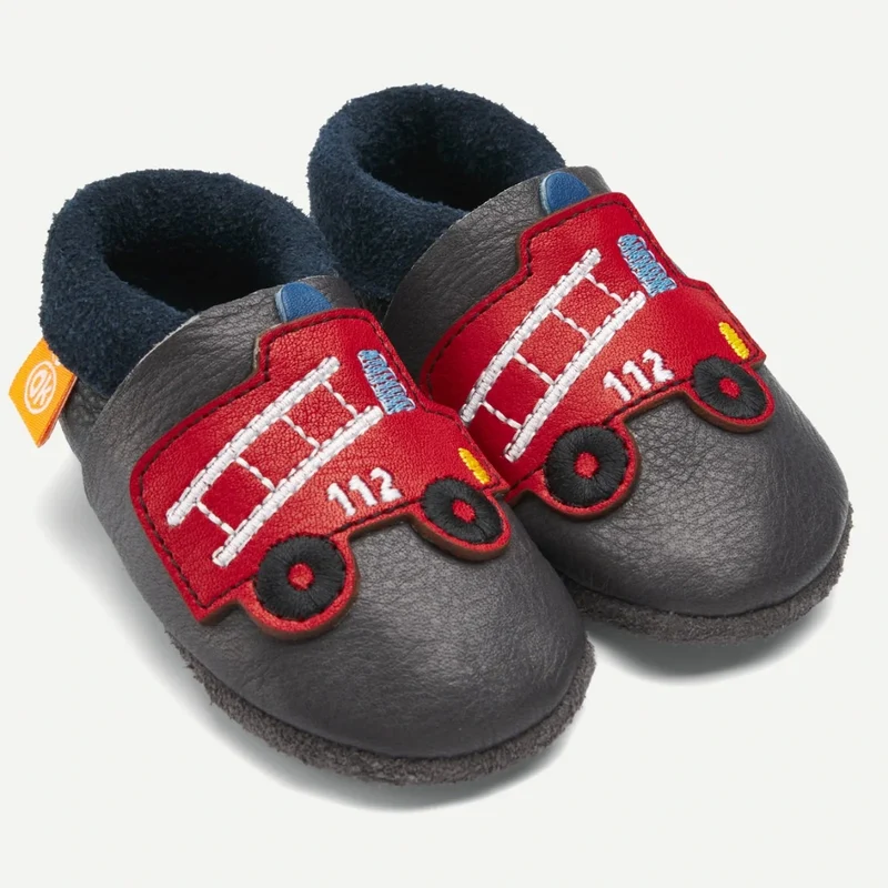 Orangenkinder Chaussons Camion Pompier