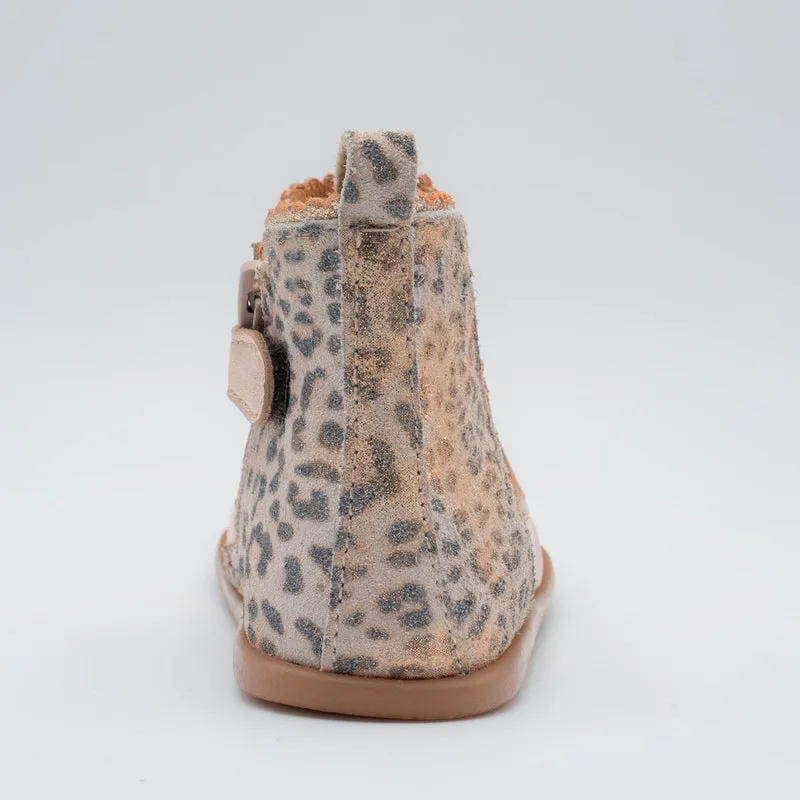 Babybotte barefoot Alisia Laminato Rose Gold Leopard