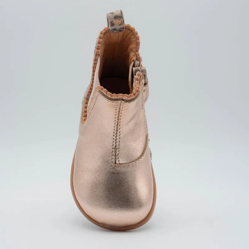 Babybotte barefoot Alisia Laminato Rose Gold Leopard